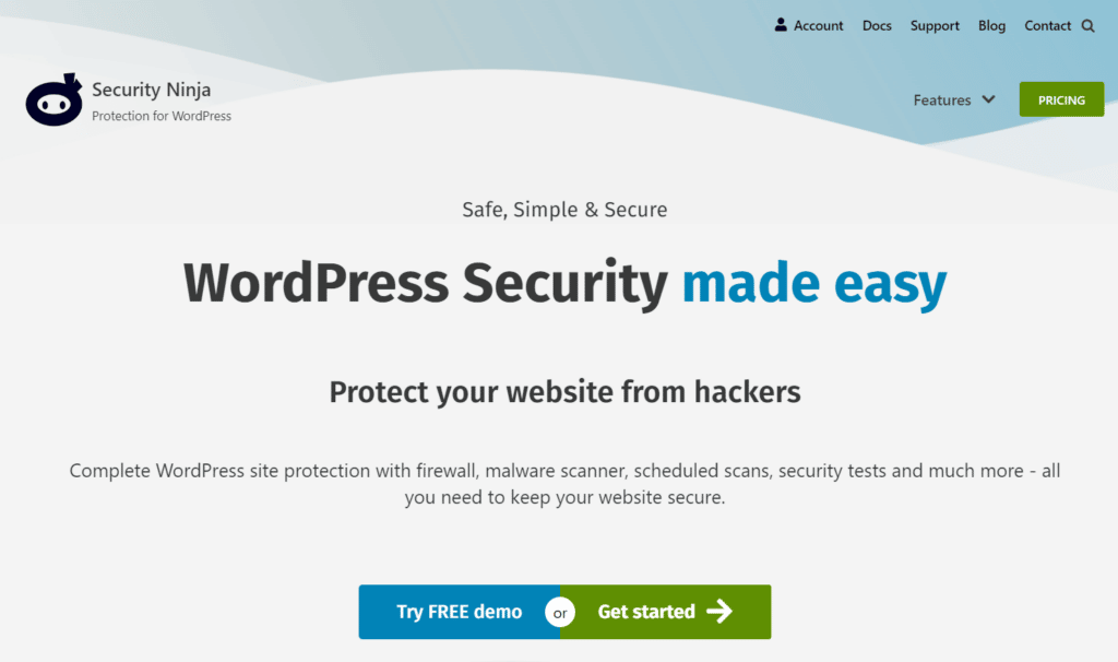 Security Plugin for WordPress WP Security Ninja