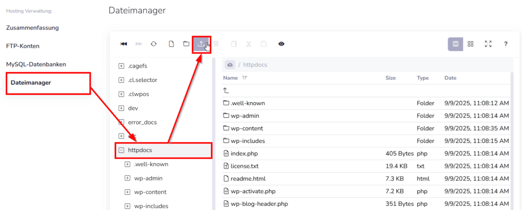robots.txt über Hoster einfach hochladen