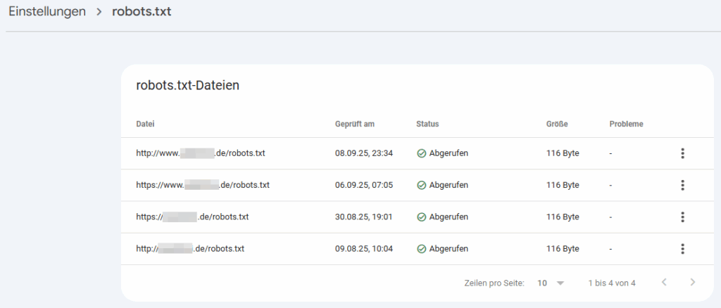 robots.txt Tester in Google Search Console