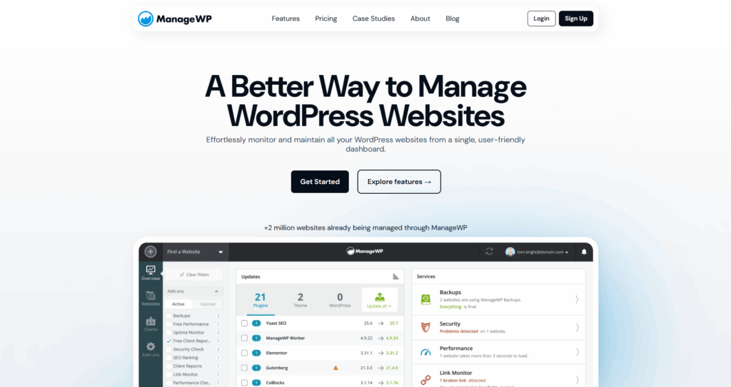 Manage WP Screenshot Website