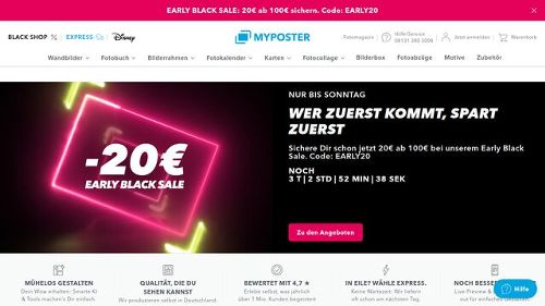 myposter.de PageSpeed Verbesserung