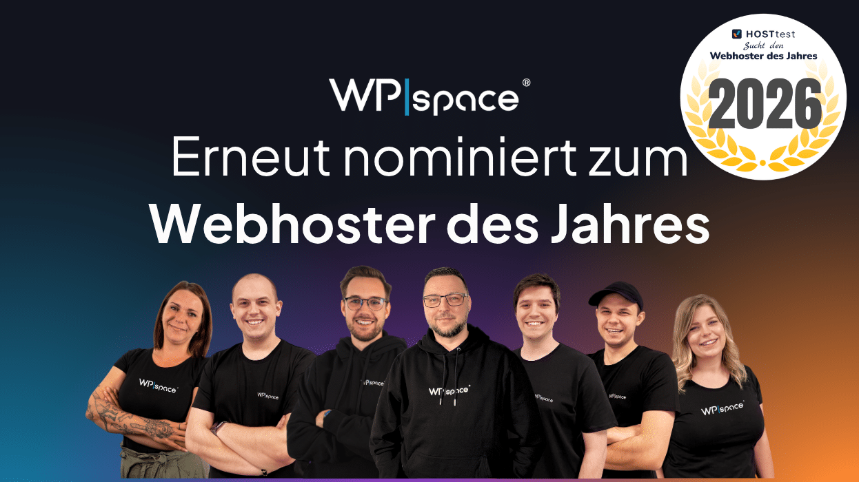 Titel verteidigen: WPspace nominiert zum Webhoster des Jahres 2026 🚀